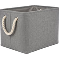 Qamvi Cotton Linen Storage Basket with Rope Handles 40 L - Product view