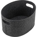Qamvi Felt Oval Storage Basket with Cutout Handles 28 L - Product view