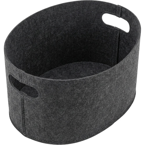Qamvi Felt Oval Storage Basket with Cutout Handles 28 L - Product view
