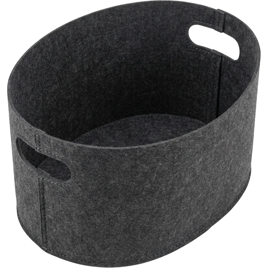 Qamvi Felt Oval Storage Basket with Cutout Handles 28 L